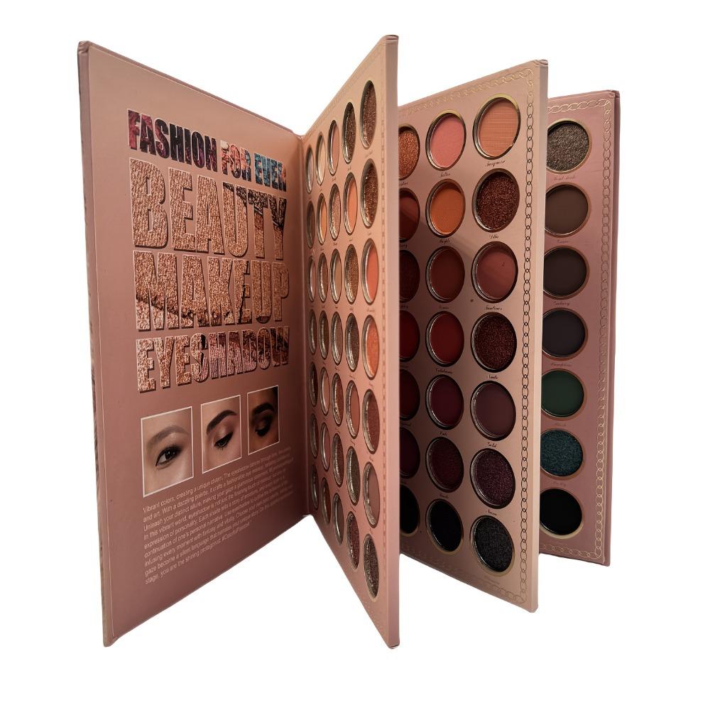 105 Color Eye Shadow Palette with Cute Lady Design in Book Shape, Shimmer and Matte Earth Tones Makeup