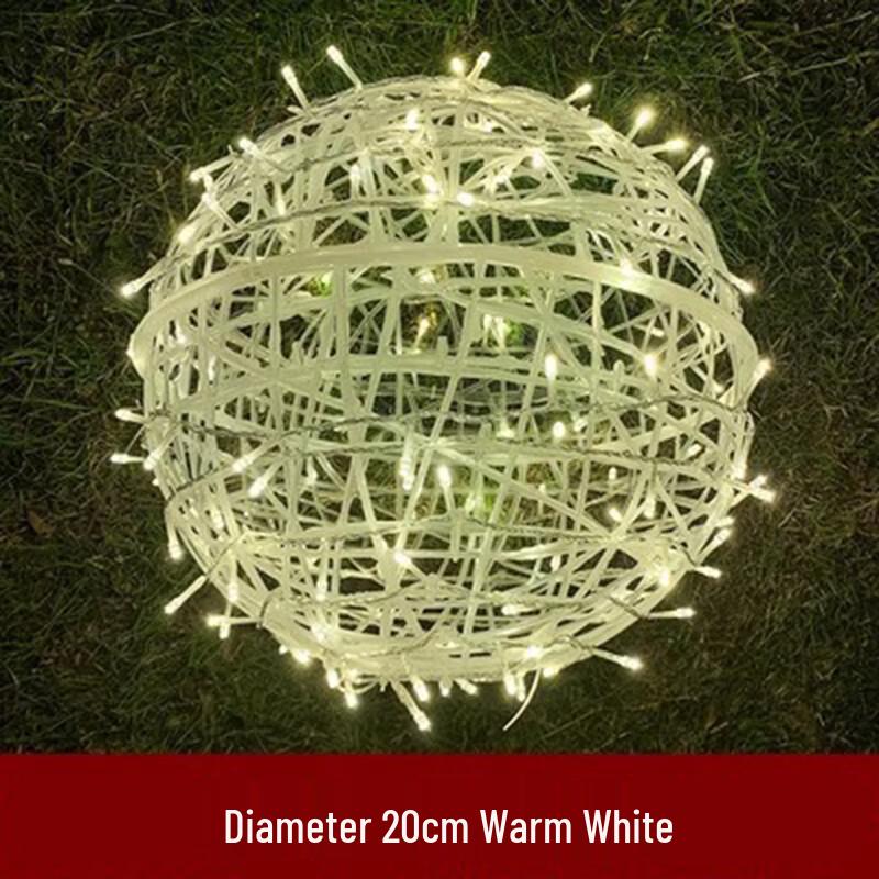 Xixun Rattan Ball Outdoor Decorative String Lights