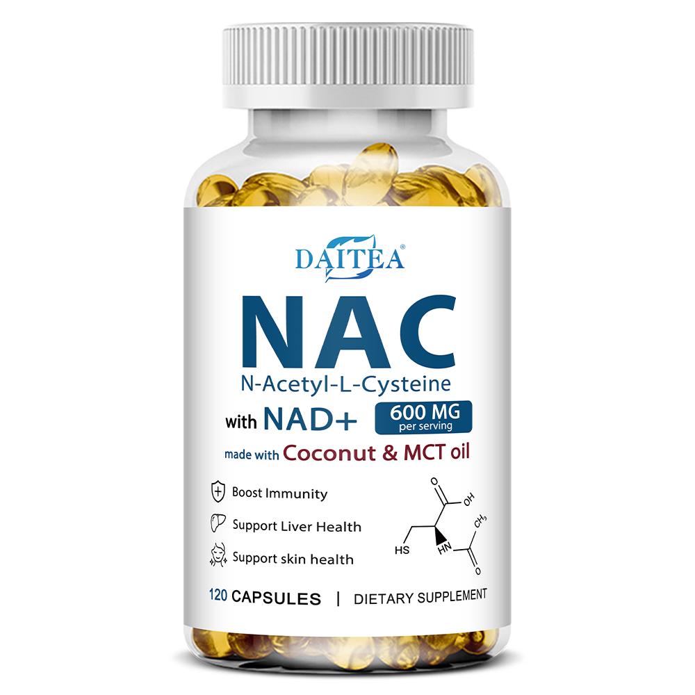 N-Acetyl-L-Cysteine 600 Mg Dietary Supplement, With Nicotinamide Adenine Dinucleotide 120 Capsules