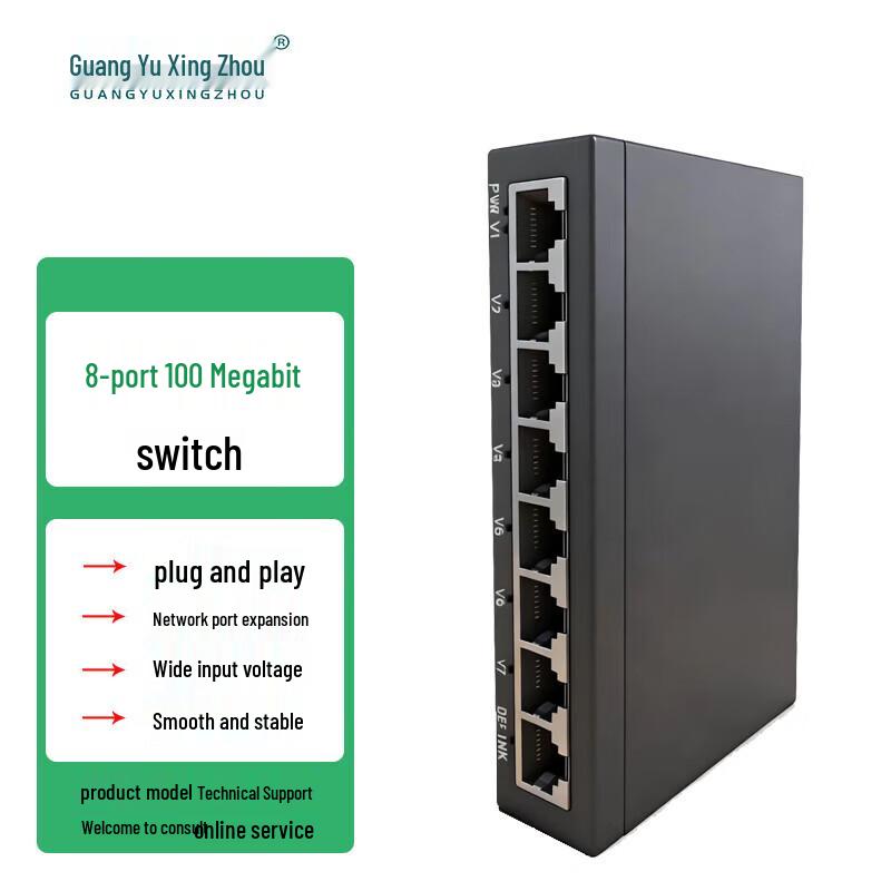 

Guangyu Xingzhou 8-Port 100Mbps Ethernet Switch