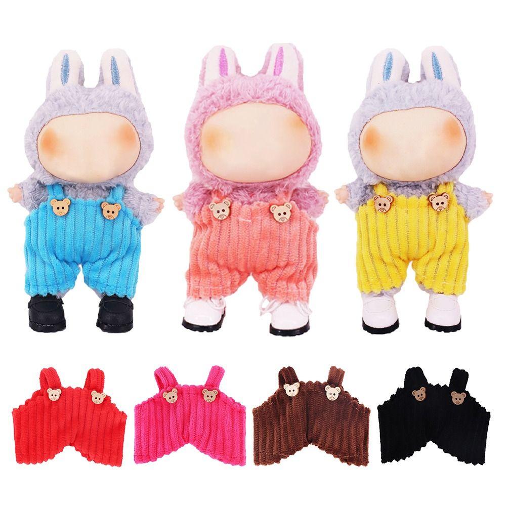 

All-match Doll Overall Solid Color Doll Pants Cute Doll Clothing for 14cm Wallace Gromit Dog рожевий