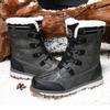 2026 Men's Winter High-Top Boots Warm Cotton Shoes Snow Boots Comfortable Breathable Round Toe Rubber Sole