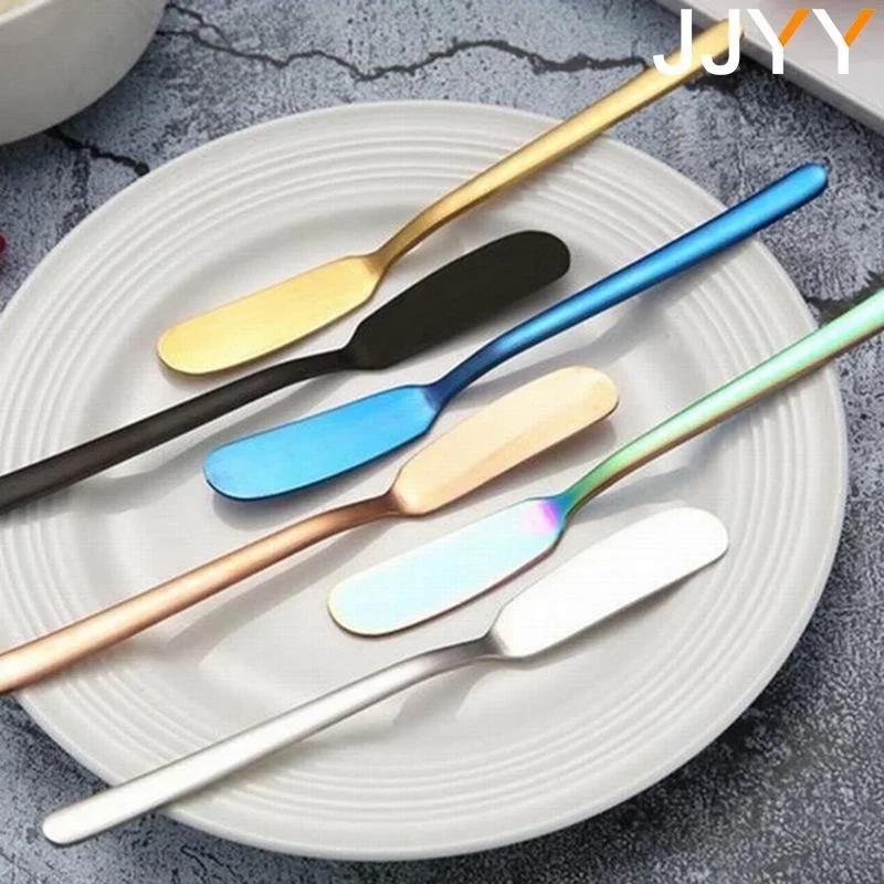 Butter Knife Cheese Cutter with Hole Stainless Steel Cheese Dessert Knife Cream Wipe Cream Bread Jam Tools Kitchen Gadget Knives