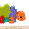 Children's Wooden Puzzle Dino Colors 3D Cognition Interactive Animals Montessori Toys for Children