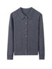 Yangtze Yarn 100% Wool Polo Collar Loose-Fit Knitted Shirt