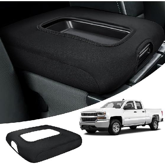 FIILINES Center Console Cover For Chevrolet Chevy Colorado/GMC Canyon 2015-, With Hidden PocketsArmrest Cover Pad Cushion Protector Colorado/Canyon