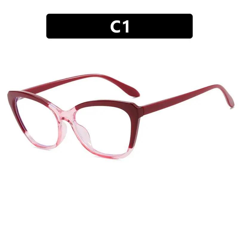 KOTTDO Classic Anti-blue Light Computer Eye Glasses Frames for Men Women Vintage Square Plastic Cat Eye Glasses Frame Eyewear