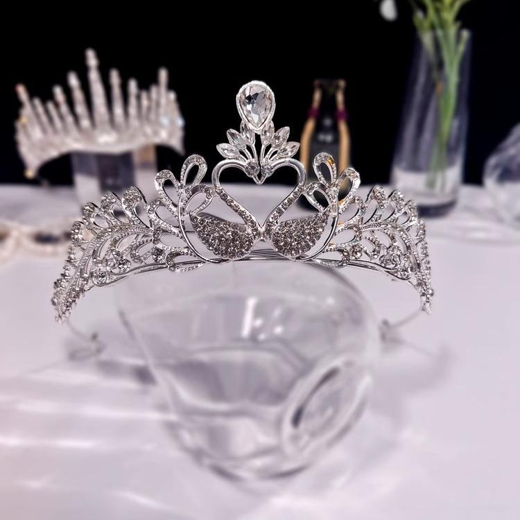 Children's Crown Tiara Girls Performance Catwalk Dress Accessories Princess Girls Birthday Crystal Crown Hair Accessories