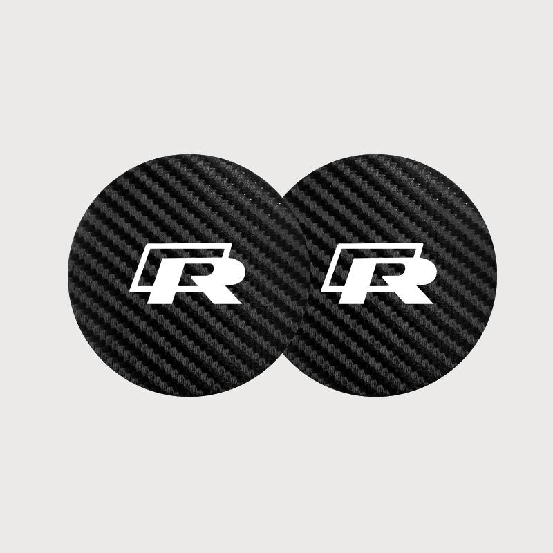 New 2026 2Pcs Car Interior Leather Coaster Anti-noise Water Cup Pad For VW Golf Polo Tiguan Touran Jetta Passat CC T5 GTI Magotan T-Cross EP1