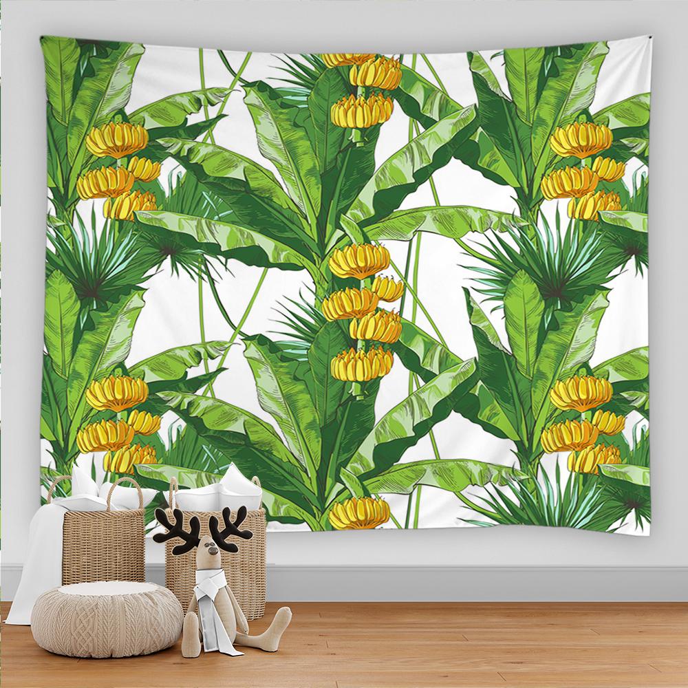 Tapiserie cu animale din pădurea tropicală tropicală, peisaj naturii, artă hippie boemă, tapiserie, saltea, masă, decorarea casei