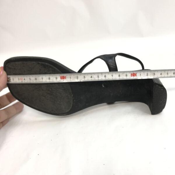 GUCCI Thong Heel Sandals [Italy/23.0-24.0/Black] Pumps High Heels(USED)