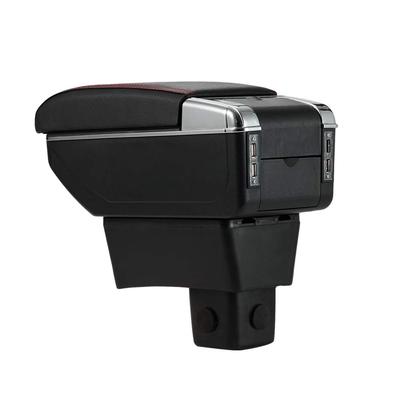 Argentavis Leather Armrest Console Box for Suzuki Swift Storage Cup and Small Item Compartment (ZC/ZD) - Case, Holder, (Luxury Black)
