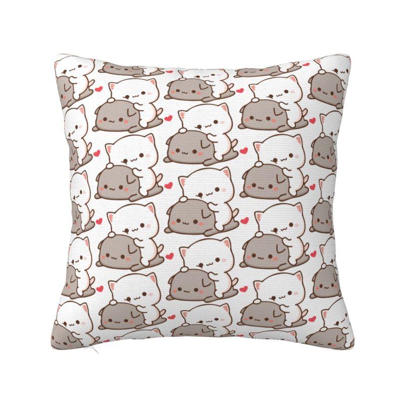 Custom Peach And Goma Eating Salad Modern Throw Pillow Cover Bedroom Decoration Car Cushion