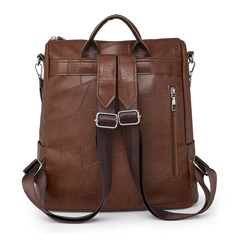 Retro Women's Backpack Large Capacity Commuter Backpack Multi-functional Foreign Portable Shoulder Bag
