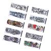 10pcs Fake Tattoo Stickers Temporary Waterproof Skull Pattern Full Arm Tattoos for Halloween