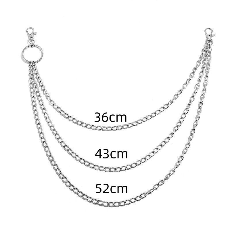 Cross-Border Hip-Hop Punk Star Pendant Tassel Metal Waist Chain