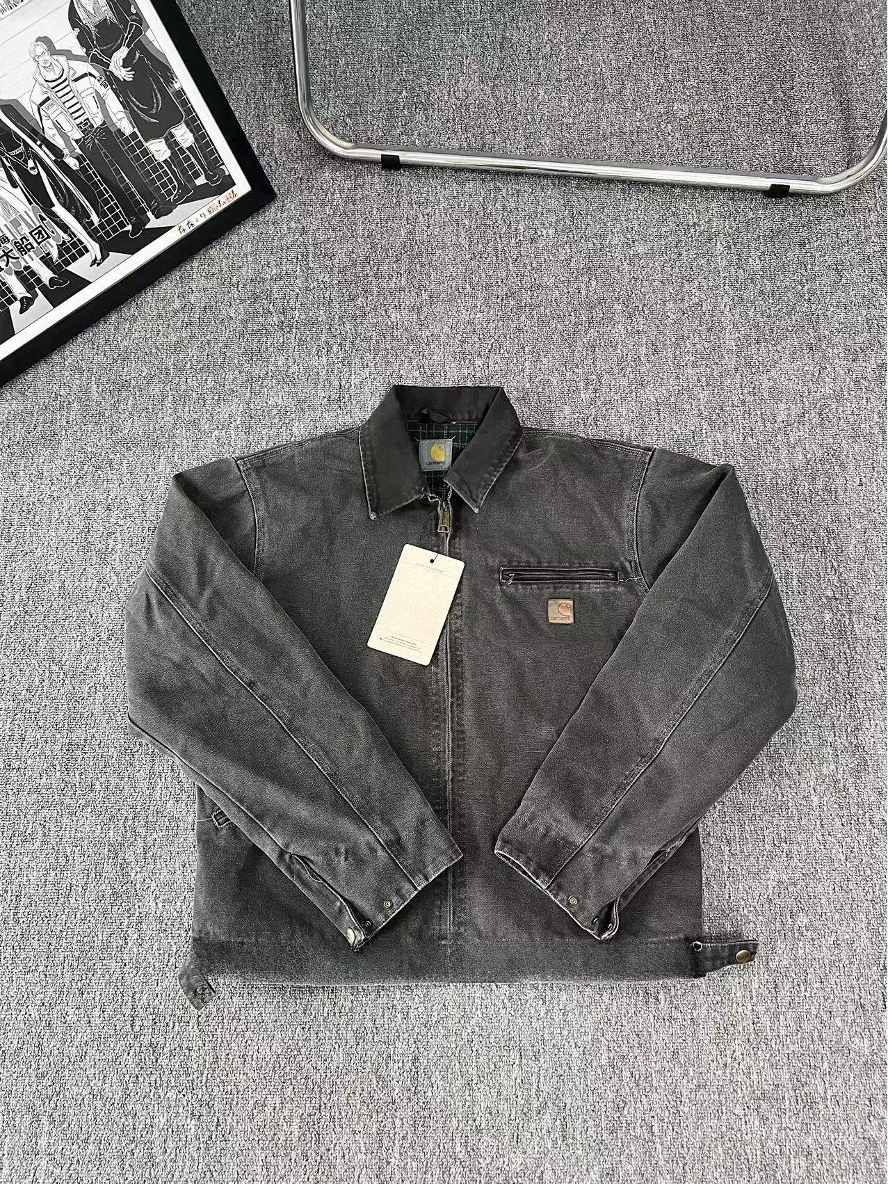 

Точечный потолочный светильник Kaha J97 Мужская куртка в американском ретро-стиле с вареным батиком Gray