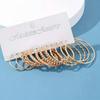 Hot-selling ring earrings in Europe and America, women's light luxury earrings set, personalized creative ear jewelry