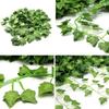 2.2M Artificial Creeper Leaves Hanging Fake Vine Ivy Garland Silk Wall Plants Wedding Party DIY Garden Decoration Green Rattan
