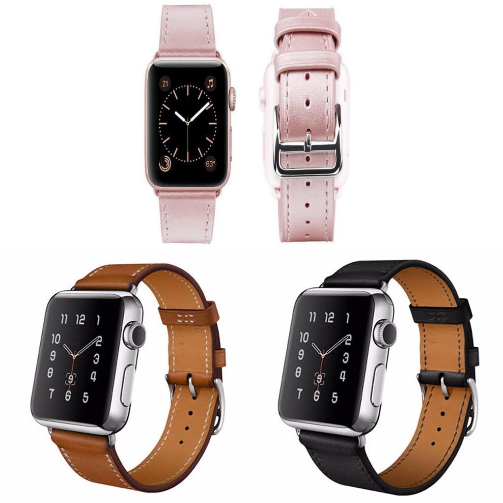 Apple Watch 8 Leather Strap For Single Loop Crosshatch Genuine Leather Band For 38mm And 42mm