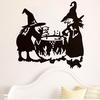 Halloween New Creative Wall Sticker Two Witches Living Room Bedroom Background Decorative Stickers