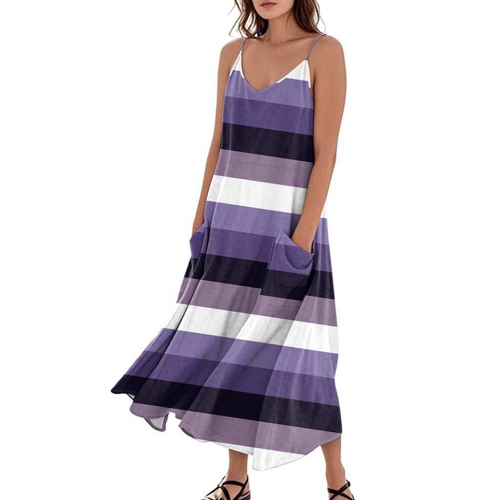 Women's Summer Dress Casual Loose Long Beach Vacation Dresses