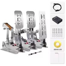 Pedály SIMJACK PRO, Závodní pedály pro simulátory, Závodní simulátor pro PC, Tlakový senzor, Snímač zatížení, HE Hydraulický pedál