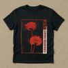 Vintage  Red Spider Lily T-Shirt Dead Flower Lost Memory Anime Aesthetic Tee Dark Harajuku Goth Streetwear Graphic Casual Shirt