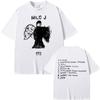 Rapper Milo J 111 Album Double Sided Print T Shirt Men Hip Hop Fashion Tshirt Male Rap Oversized T-shirt Men's Cotton T-shirts