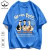 Retro Duck With Free Time T Shirt Unisex Fashion All-Match Basics Streetwear O-Neck Cotton Clothing Unisex Summer Loose Tee