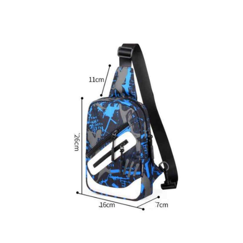 Men's Shoulder Bag Diagonal Cross-body Sports Oxford Cloth Chest Bag Student Messenger Bag