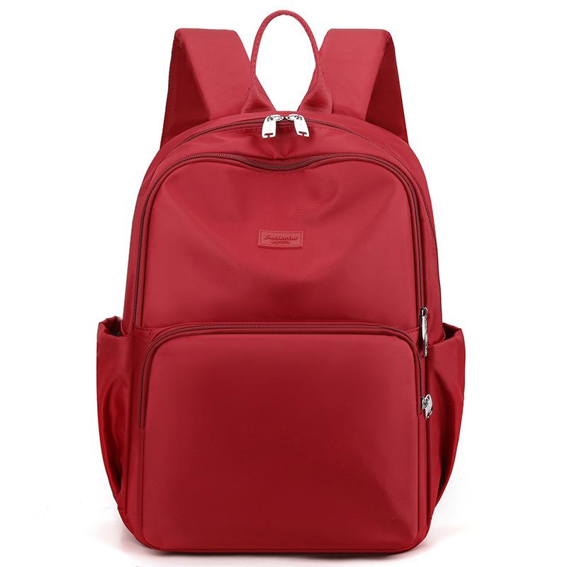 Schoolbag backpack women's European and American style nylon cloth leisure travel schoolbag 1011 new large capacity simple backpack women