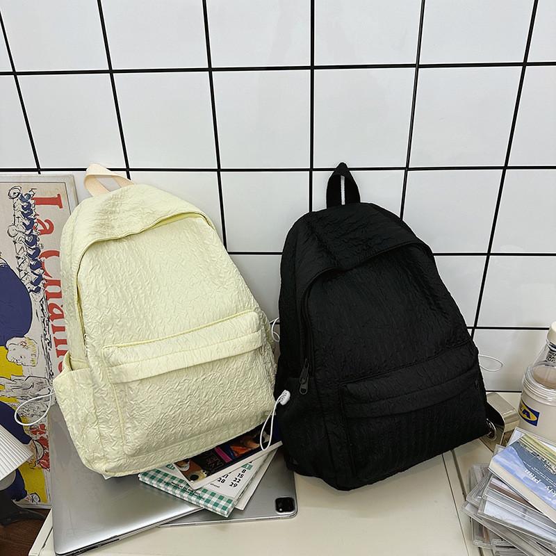 Ins Style Teen Girl School Backpack Breathable Lightweight City Simple Backbag