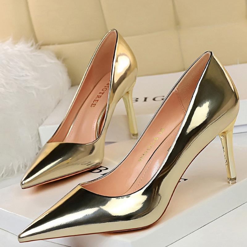 Woman'S High Heels Shoes Fashionable Elegant Pointed Tip Stiletto Shoes For Women Wedding Shoes Party High Heels Size 42 Tacones