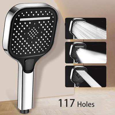 New 13CM Large Panel 3 Modes Shower Head High Pressure Water Massage Shower Head With Filter Element Bathroom Accessories