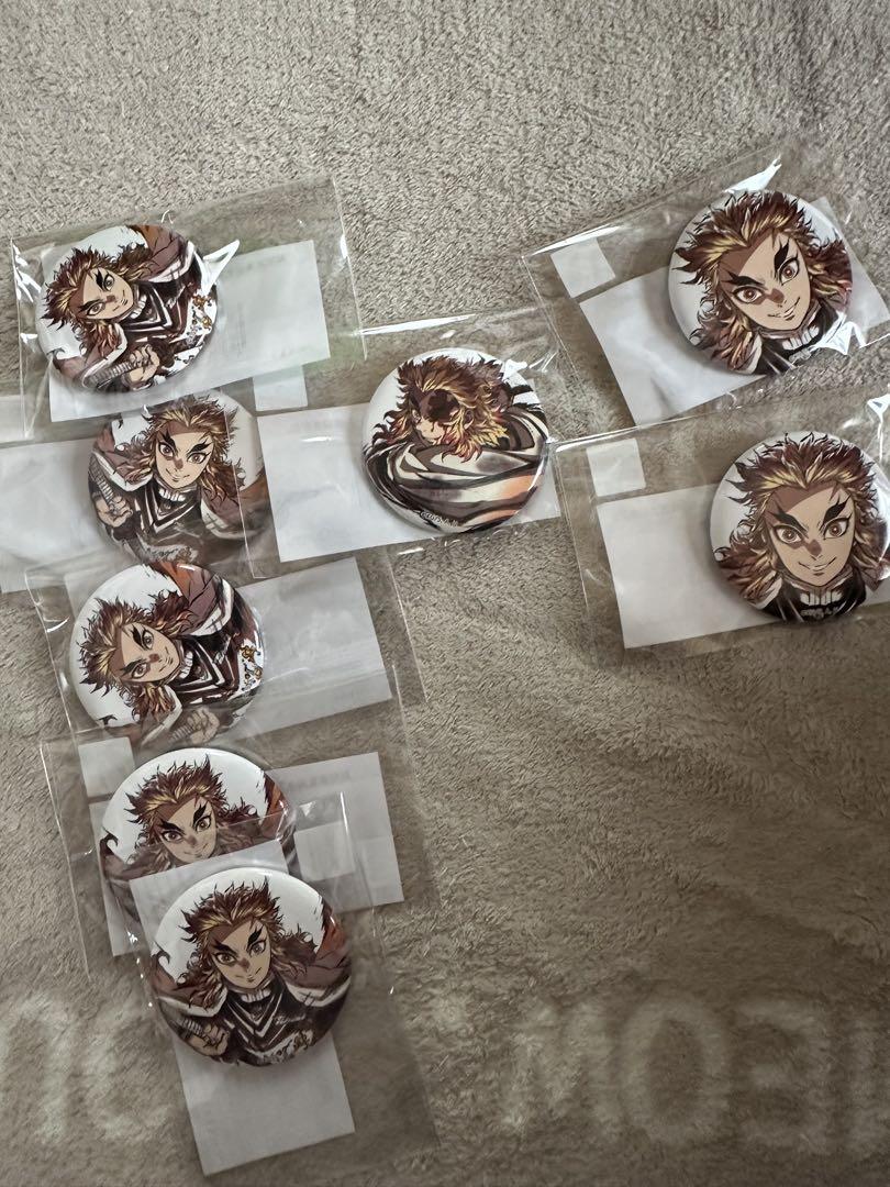 

[USED] Demon Slayer: Kimetsu no Yaiba ufotable Interlude Artbook Lottery Rengoku Kyojuro Can Badge 8 pieces