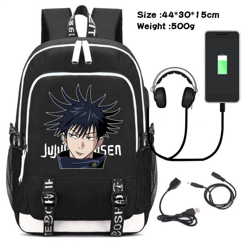 Spell Retreat Peripher bedruckter Rucksack USB-Lade-Rucksack Studenten-Schultasche Outdoor-Computertasche Reisetasche