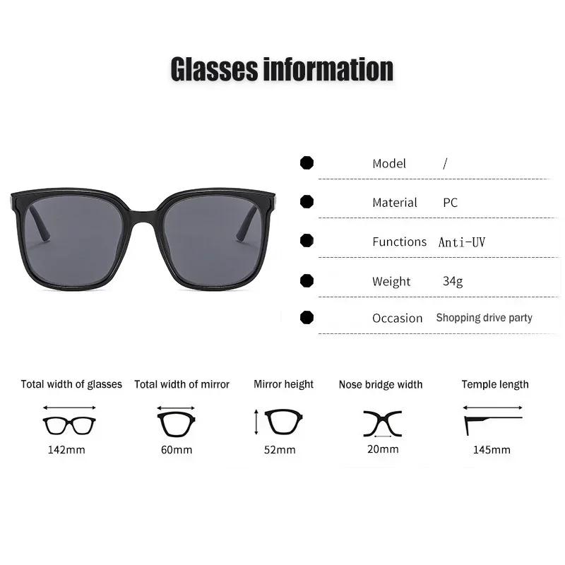 Trendy UV400 Sunglasses for Men Fashion Retro Square Polarized Sun Glasses Eyewear Male Women Vintage Myopia Eyewear0-1.0-4.0