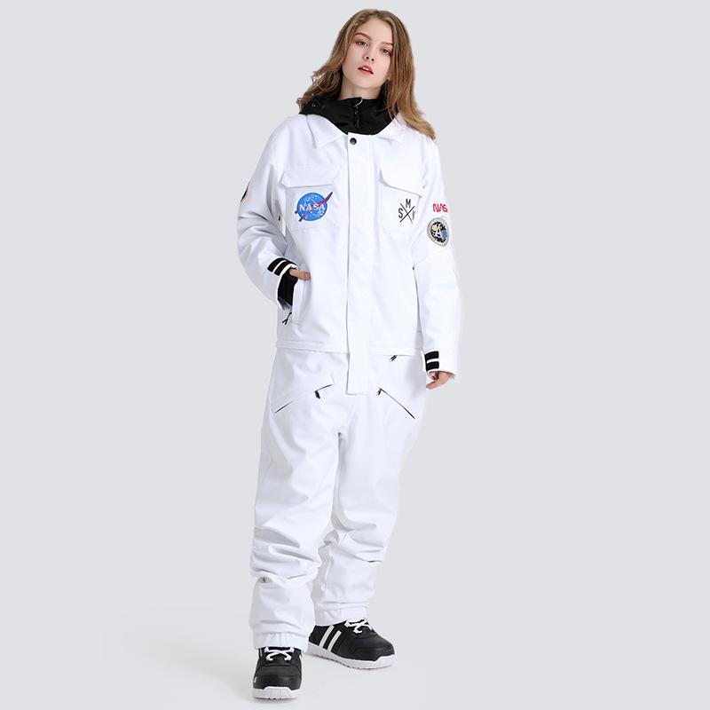 Windproof Waterproof One-Piece Ski Suit: Women's & Men's Thick Warm Outdoor Gear