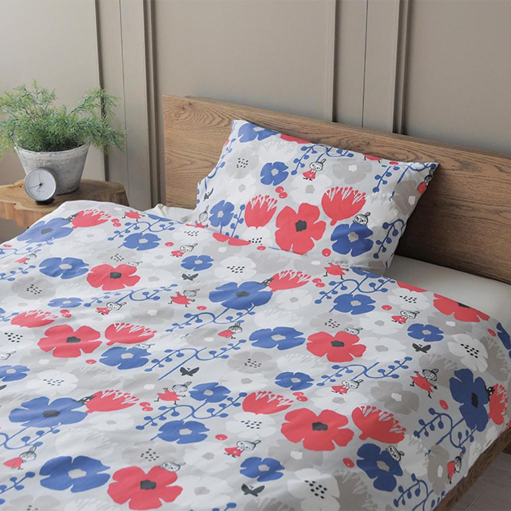 Marushin Moomin Kukkia Comforter and Pillowcase Nordic Moomin Valley Stylish and Includes 1445029400 Set, Design, Cute, Women's, Comforter, Pillow,