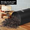 3Pcs Food Storage Canisters Iron Tea Sugar Coffee Canisters with Bamboo Lid Versatile Tea Coffee Sugar Canister for Sugar Tea