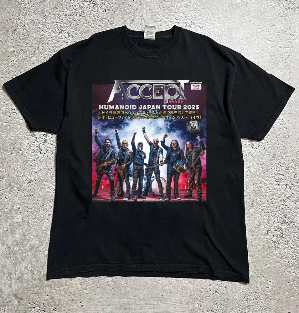 NEW ACCEPT Band JAPAN Tour 2025 Shirt Black All Size Unisex T-Shirt XXXXL