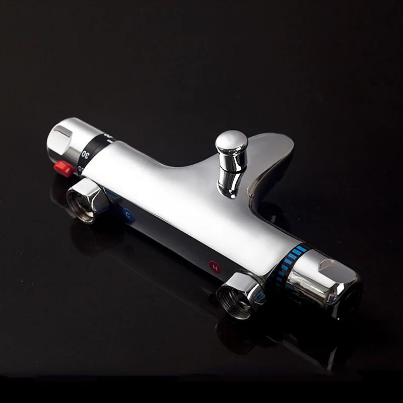 KEMAIDI Thermostatic Bathroom Shower Faucet Wall Mounted Bathtub Hot Cold Water Mixer Constant Temperature Mixing for Bath