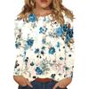 Damen-Oberteile mit Knopfleiste, Blusen, Damen-Oberteile, lässig, für den Alltag, langärmelig, V-Ausschnitt, modischer Aufdruck, Hemdoberteile, T-Shirt, Pulloveroberteile