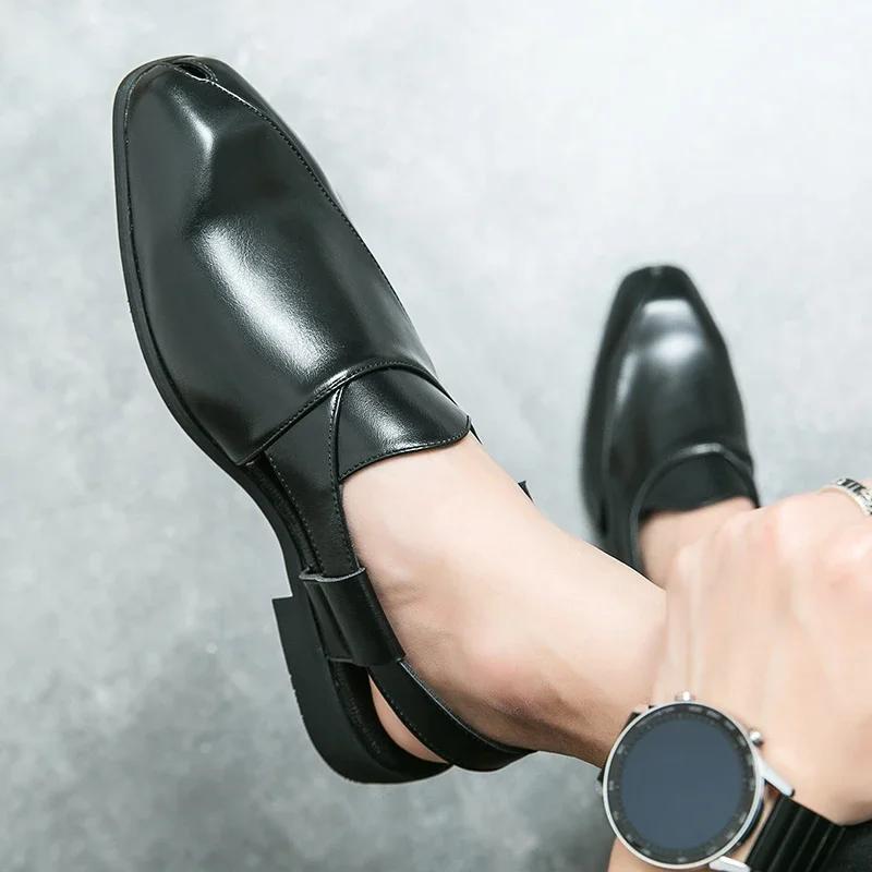 Summer Mens Casual Shoes Designer Leather Outdoor Sandals High Quality Comfortable Beach Sandals For Men Driving Casual Shoes