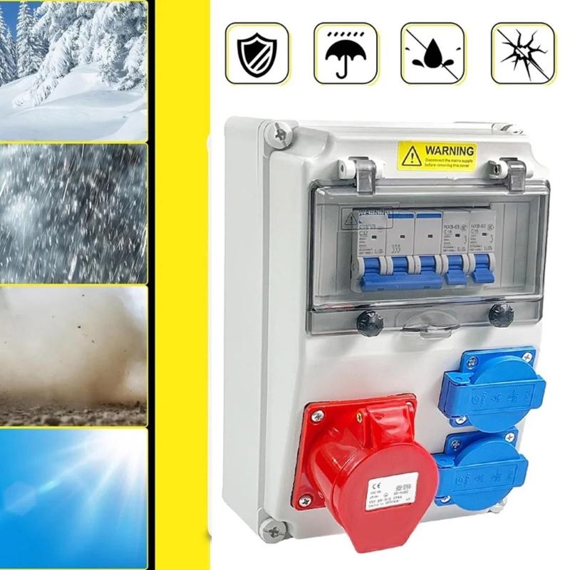 Wall Mounted Electrical Outlet Box Powerful Construction Power Distributor Outdoor Waterproof Distribution Box Enduring