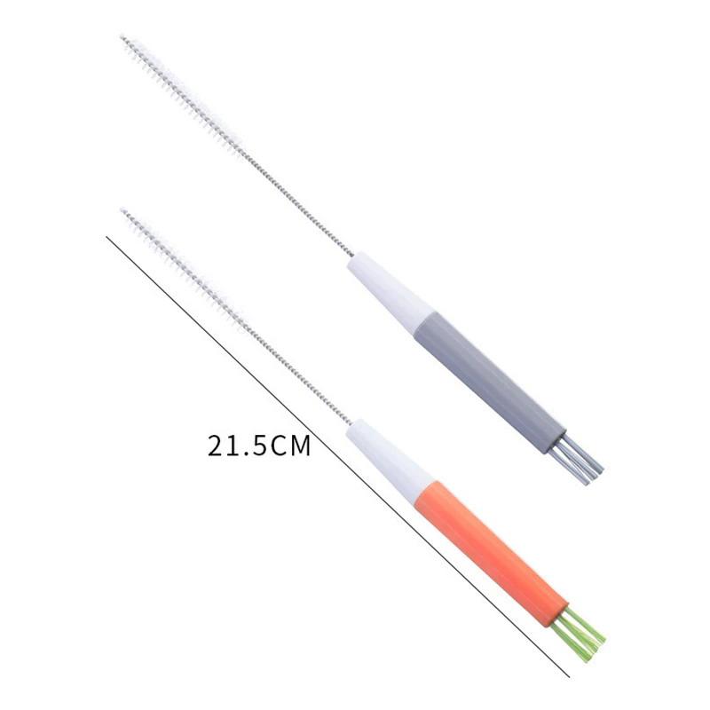 Multi-Functional Straw Brush Detachable Three-In-One Baby Bottle Brush No Dead Angle Cup Lid Gap Thin Tube Cleaning Brush