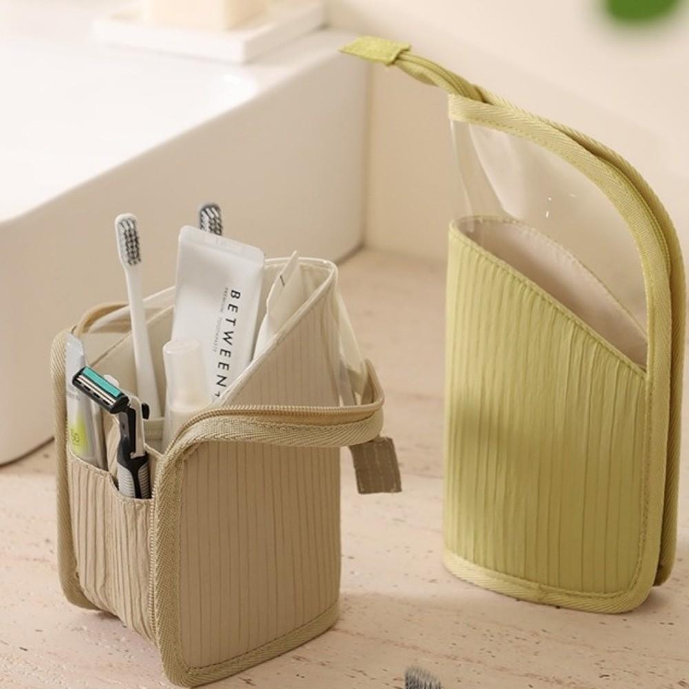 Waterproof Vertical Cosmetic Bag Large Capacity Travel Storage Pouch Makeup Brush Case Women