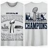 Super Bowl LX 2026 Seahawks Campione Maglietta Commemorativa Unisex Estiva Nuova Calcio Cotone Oversize T-shirt Hip Hop Streetwear Maglietta Oversize