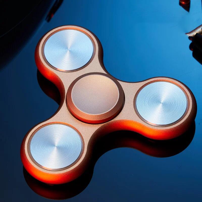 Aluminum Alloy Hand Spinner Edc Heptagonal Electroplate Hybrid Autism Adhd Kid Toy Finger Gyro Metal Bearing Relieve Stress Gift